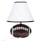 Simple Designs™ 11.5" Football Base Table Lamp with White Shade Brown Trim